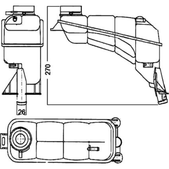 MAHLE Ausgleichsbehälter, Kühlmittel CRT 117 000S MAHLE Ausgleichsbehälter, Kühlmittel CRT 117 000S
