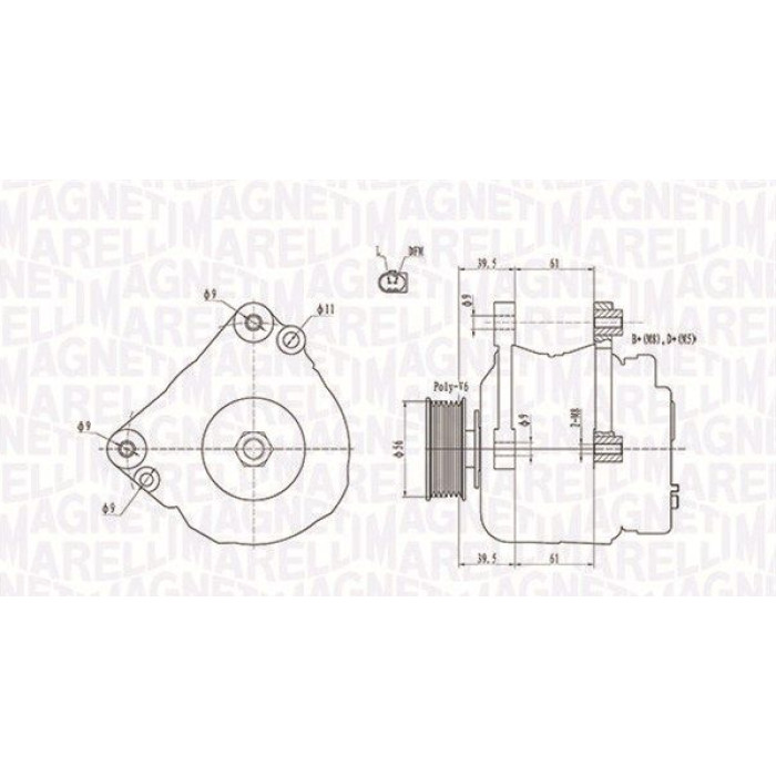 Magneti Marelli Lichtmaschine 063731818010 Magneti Marelli Lichtmaschine 063731818010