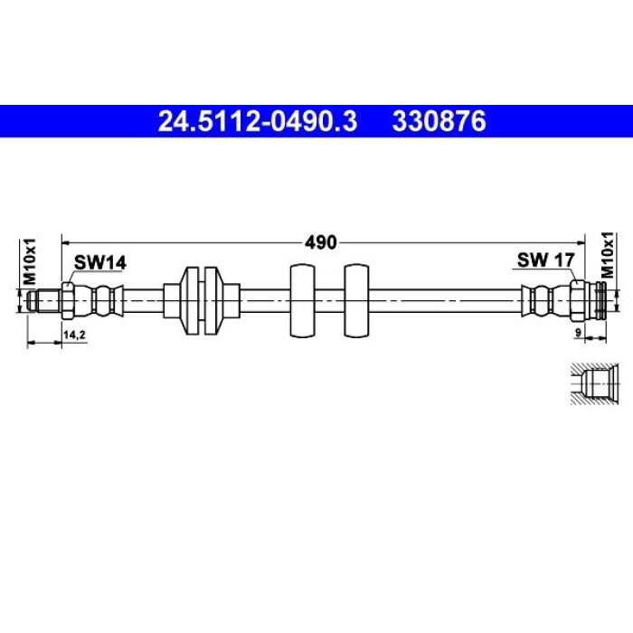 ATE Bremsschlauch 24.5112-0490.3 ATE Bremsschlauch 24.5112-0490.3