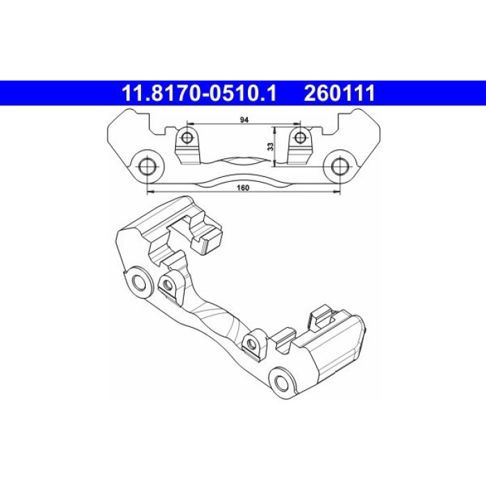 ATE Halter, Bremssattel 11.8170-0510.1