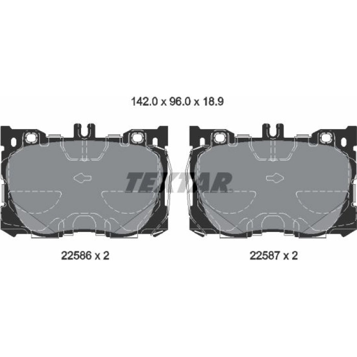 Textar Bremsbelagsatz 2258601 Textar Bremsbelagsatz 2258601