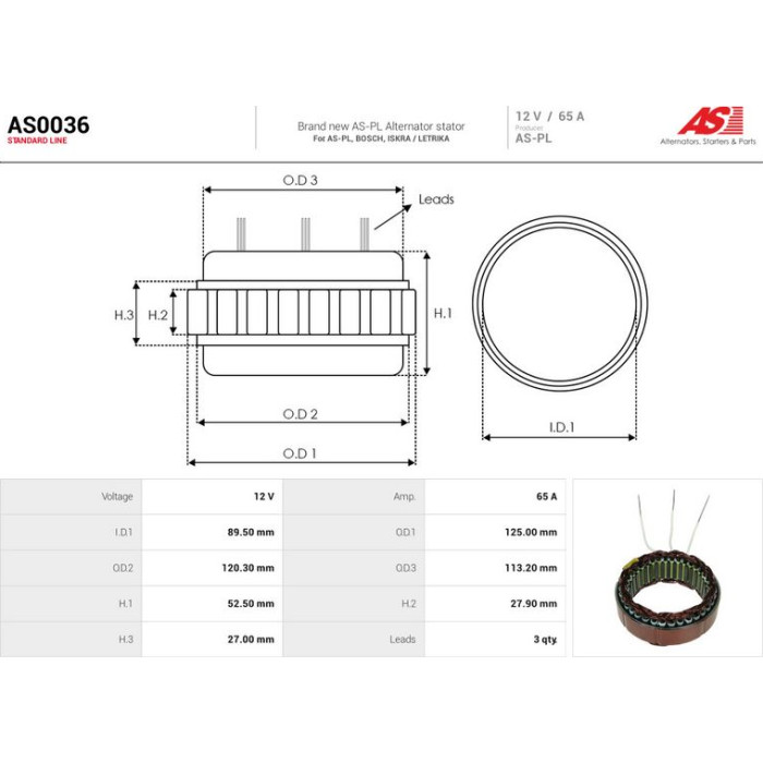 Sensor, Ansauglufttemperatur AS0036 Sensor, Ansauglufttemperatur AS0036
