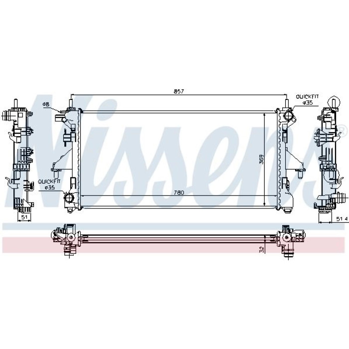 Nissens Wasserkühler PKW 63565 Nissens Wasserkühler PKW 63565