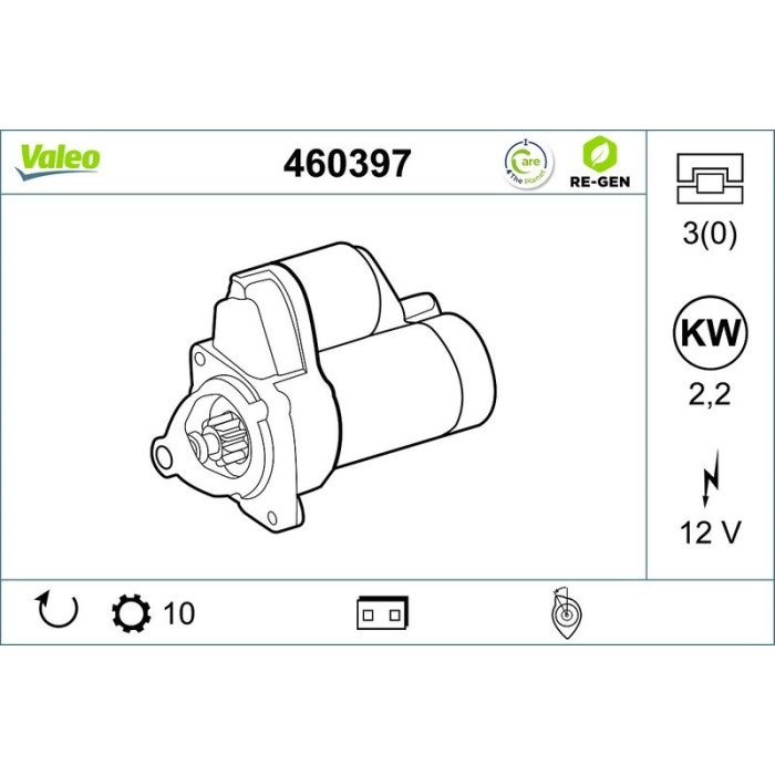 Valeo Anlasser 460397 Valeo Anlasser 460397