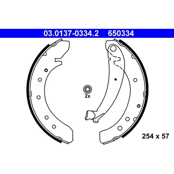 ATE Bremsbacken 03.0137-0334.2 ATE Bremsbacken 03.0137-0334.2
