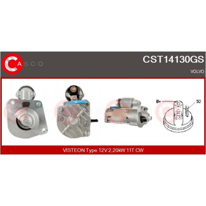 CASCO Anlasser CST14130GS CASCO Anlasser CST14130GS