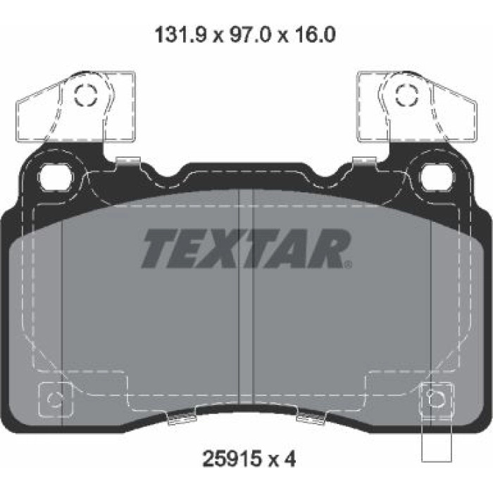 Textar Bremsbelagsatz 2591503 Textar Bremsbelagsatz 2591503