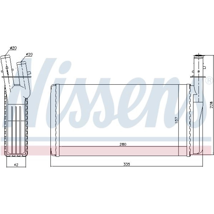 Nissens Heizungskühler PKW 70016 Nissens Heizungskühler PKW 70016
