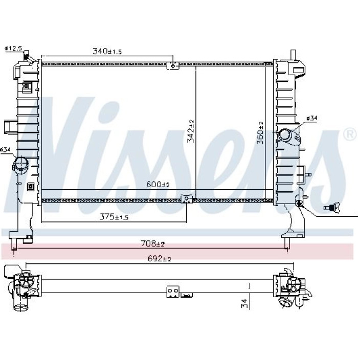 Nissens Wasserkühler PKW 63092 Nissens Wasserkühler PKW 63092