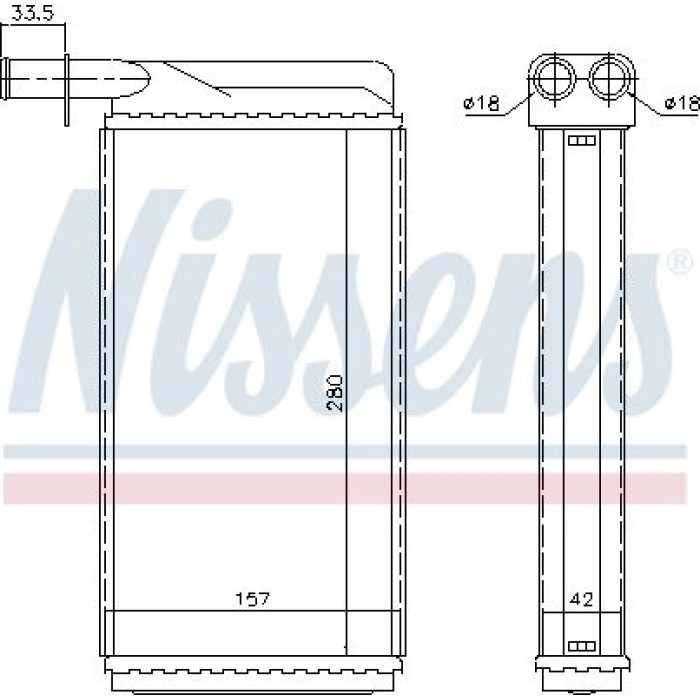 Nissens Heizungskühler PKW 73385 Nissens Heizungskühler PKW 73385