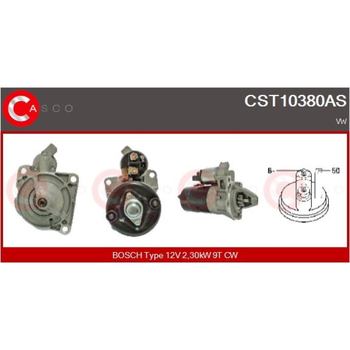 CASCO Anlasser CST10380AS CASCO Anlasser CST10380AS