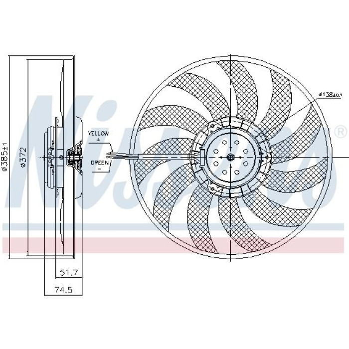 Nissens Kühlerlüfter PKW 85743 Nissens Kühlerlüfter PKW 85743
