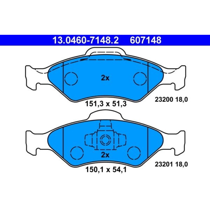 ATE Bremsbelagsatz 13.0460-7148.2 ATE Bremsbelagsatz 13.0460-7148.2