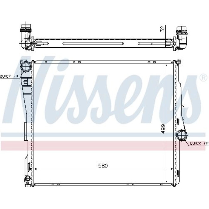 Nissens Wasserkühler PKW 60803A Nissens Wasserkühler PKW 60803A