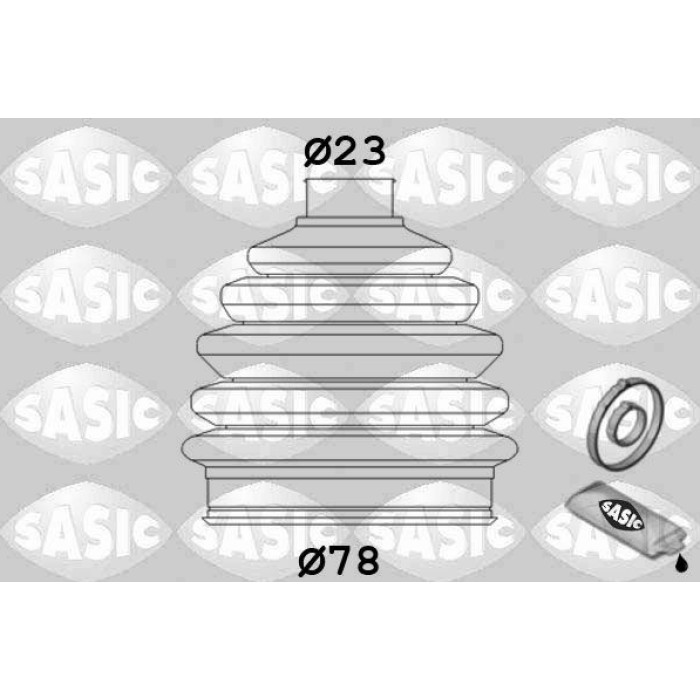 1906019 SASIC Faltenbalgsatz, Antriebswelle 1906019 1906019 SASIC Faltenbalgsatz, Antriebswelle 1906019