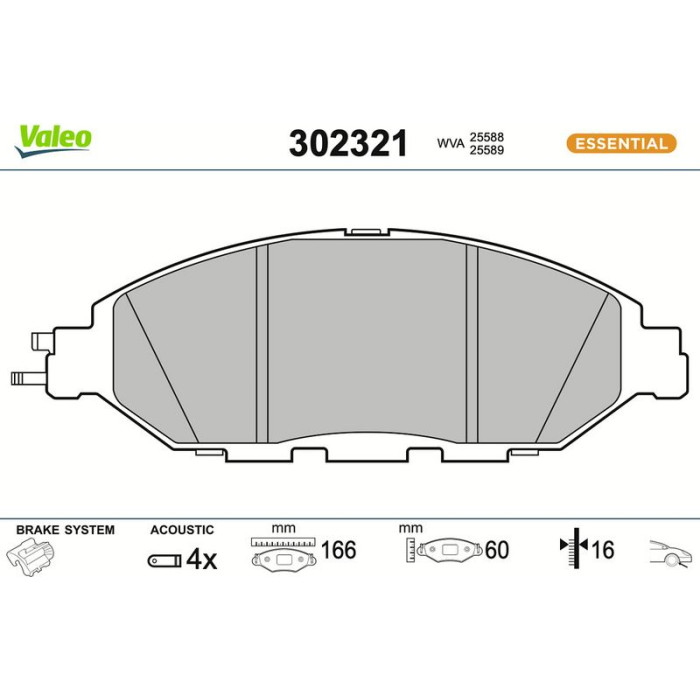 Valeo Bremsbelagsatz 302321