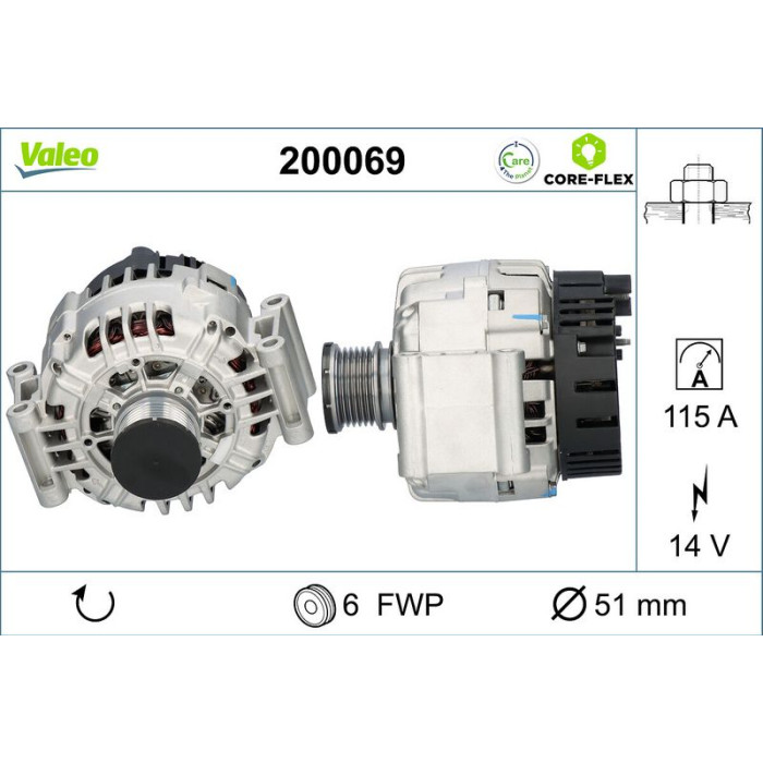 Valeo Lichtmaschine 200069 Valeo Lichtmaschine 200069