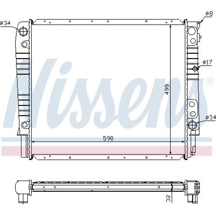 Nissens Wasserkühler PKW 65531A Nissens Wasserkühler PKW 65531A