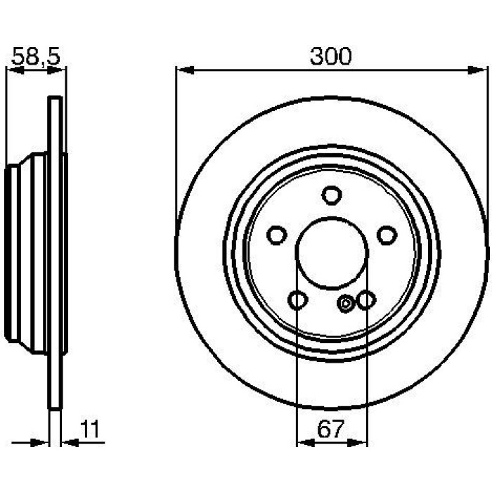 Bosch Bremsscheibe Hinterachse 0 986 478 472 Bosch Bremsscheibe Hinterachse 0 986 478 472