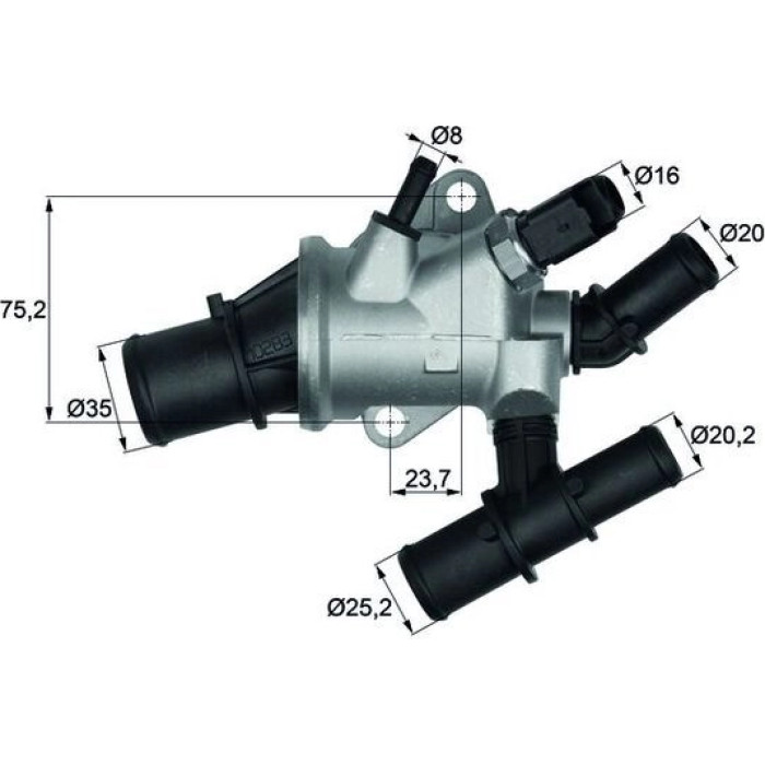 Integralthermostat TI 162 88 Integralthermostat TI 162 88