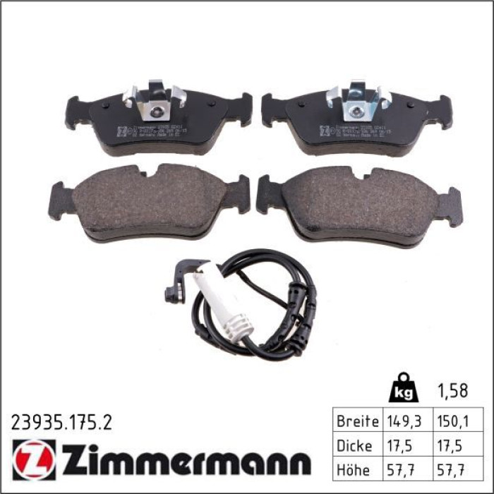 ZIMMERMANN Bremsbeläge 23935.175.2 ZIMMERMANN Bremsbeläge 23935.175.2