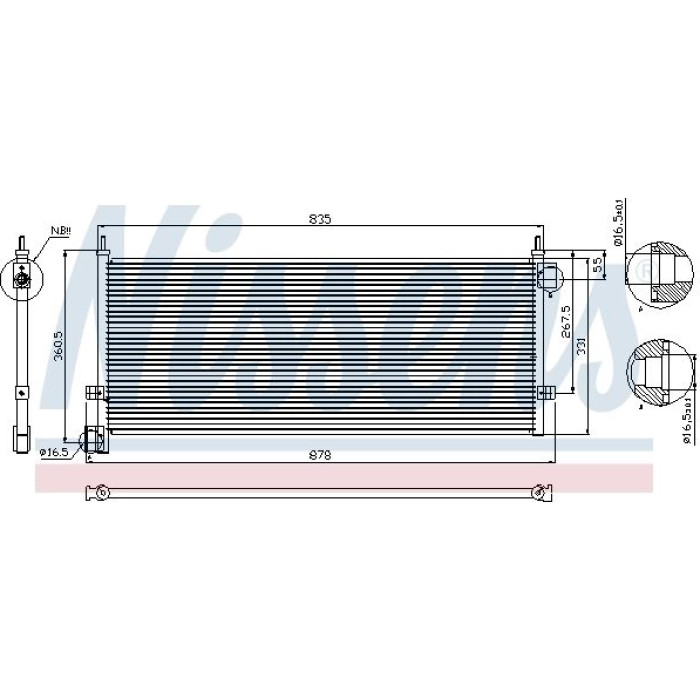 Nissens Klimakondensator LKW 94903 Nissens Klimakondensator LKW 94903