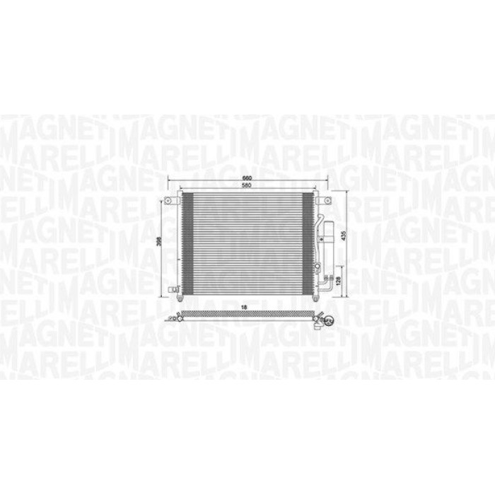 Magneti Marelli Klimakondensator 350203943000 Magneti Marelli Klimakondensator 350203943000
