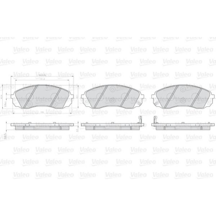 Valeo Bremsbelagsatz 872597 Valeo Bremsbelagsatz 872597