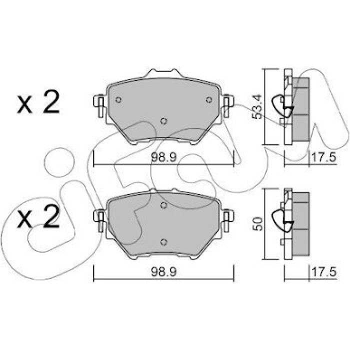 CIFAM Bremsbelagsatz, Scheibenbremse 822-987-0