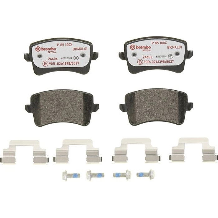 P 85 100X Brembo Xtra Bremsbelagsatz Hinterachse – P 85 100X – 117 x 59 x 18 mm – Bremssystem Lucas – OE Nummer 8K0698451 P 85 100X Brembo Xtra Bremsbelagsatz Hinterachse – P 85 100X – 117 x 59 x 18 mm – Bremssystem Lucas – OE Nummer 8K0698451