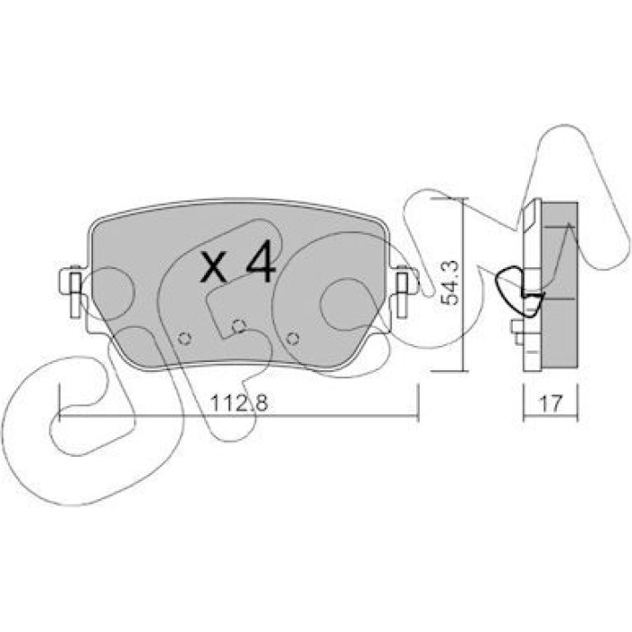 CIFAM Bremsbelagsatz, Scheibenbremse 822-1196-0 CIFAM Bremsbelagsatz, Scheibenbremse 822-1196-0