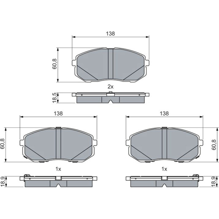 0 986 460 077 Bosch Bremsbelag 0 986 460 077 0 986 460 077 Bosch Bremsbelag 0 986 460 077