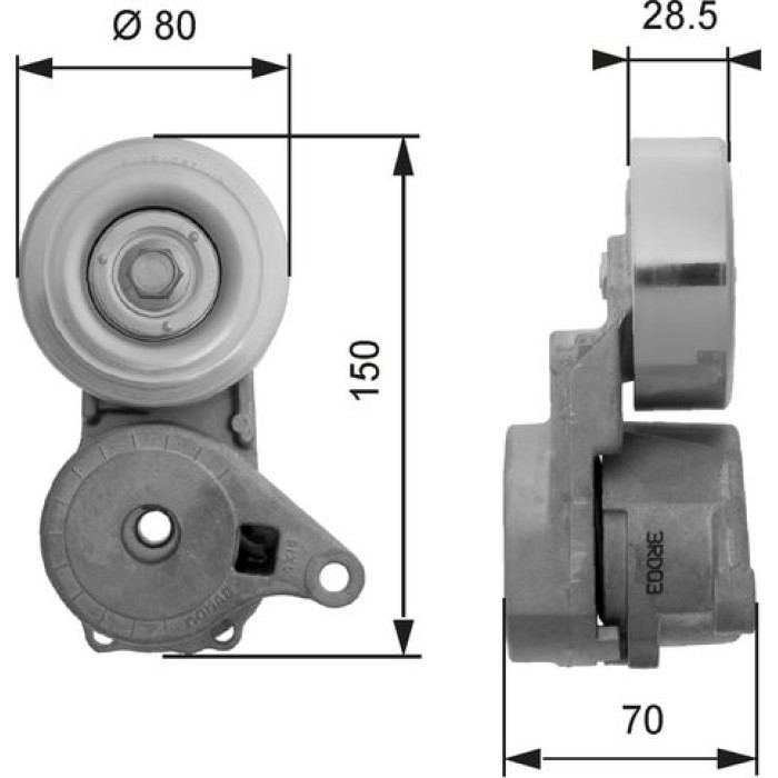 Gates Spannrolle T38413