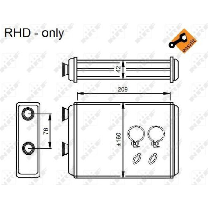 NRF Heizungskühler 54224 NRF Heizungskühler 54224