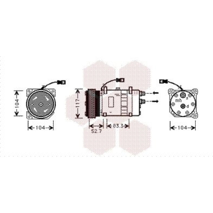 Van Wezel Klimakompressor 0900K222