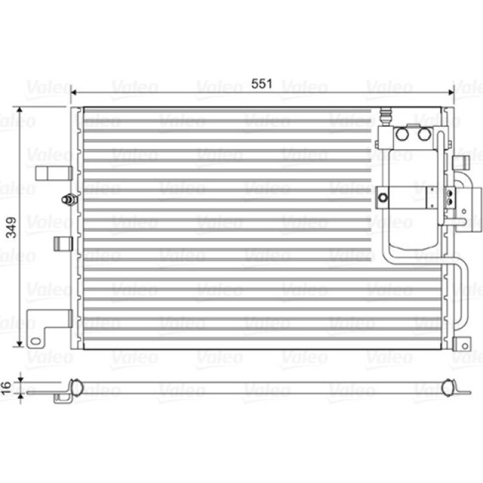 Valeo Klimakondensator 814036 Valeo Klimakondensator 814036