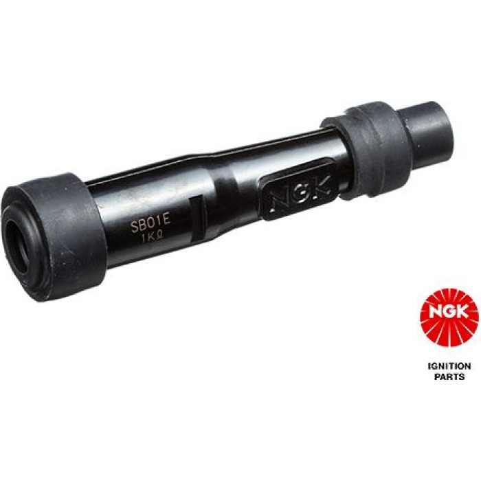 8370 NGK Zündkerzenstecker SB01E 8370 – gerade, schwarz - l