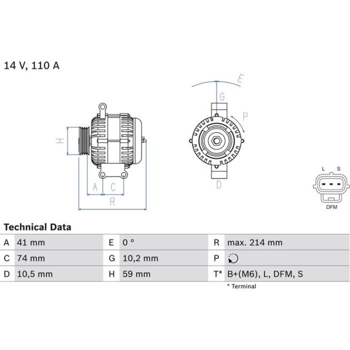 Bosch Lichtmaschine 0 986 045 370 Bosch Lichtmaschine 0 986 045 370