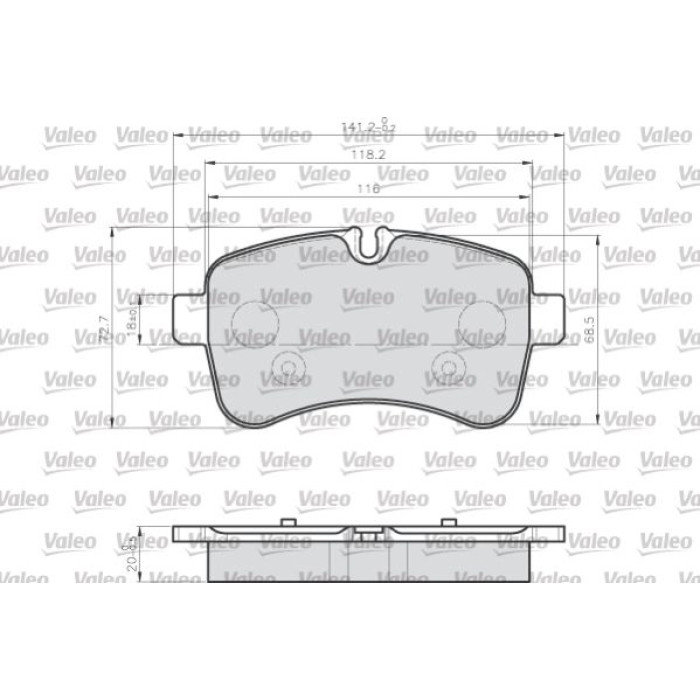 Valeo Bremsbelagsatz 872232 Valeo Bremsbelagsatz 872232