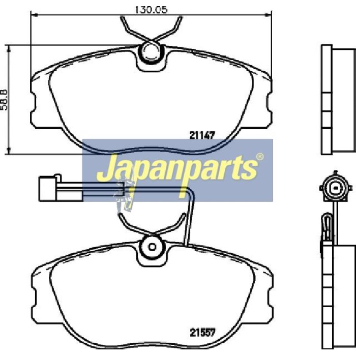 Japanparts Bremsbeläge PA-0202AF Japanparts Bremsbeläge PA-0202AF