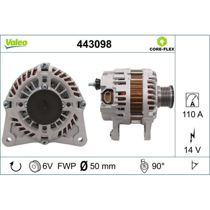 Valeo Lichtmaschine 443098 Valeo Lichtmaschine 443098