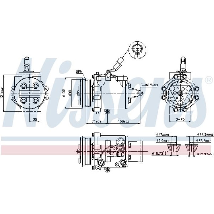 Nissens Klimakompressor PKW 89591 Nissens Klimakompressor PKW 89591