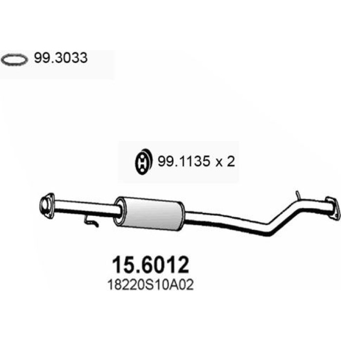 ASSO Mittelschalldämpfer 15.6012 ASSO Mittelschalldämpfer 15.6012