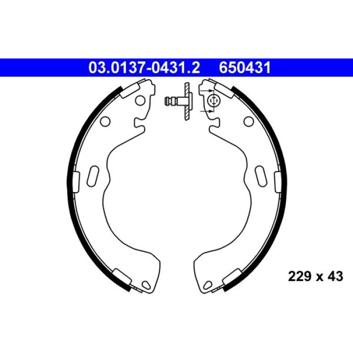 ATE Bremsbacken 03.0137-0431.2 ATE Bremsbacken 03.0137-0431.2