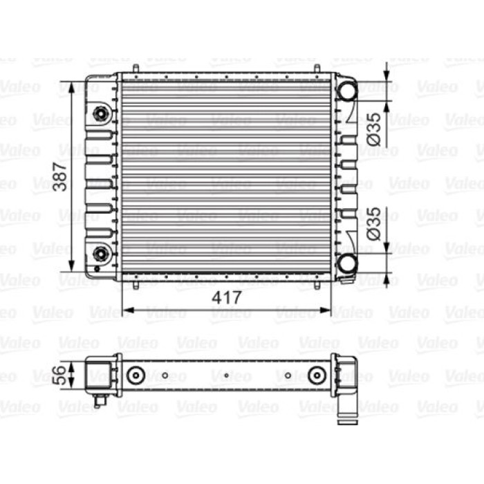 Valeo Motorkühler 701546 Valeo Motorkühler 701546