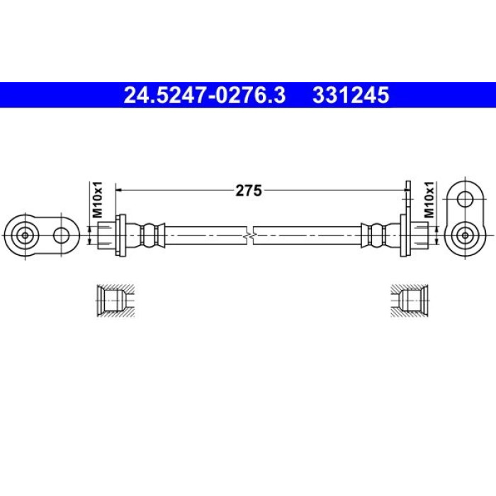 ATE Bremsschlauch 24.5247-0276.3 ATE Bremsschlauch 24.5247-0276.3
