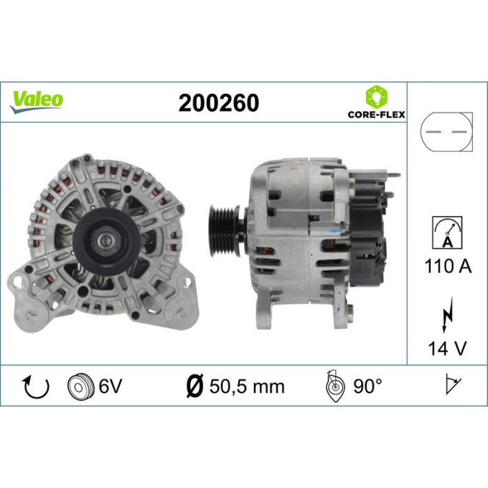 Valeo Lichtmaschine 200260 Valeo Lichtmaschine 200260