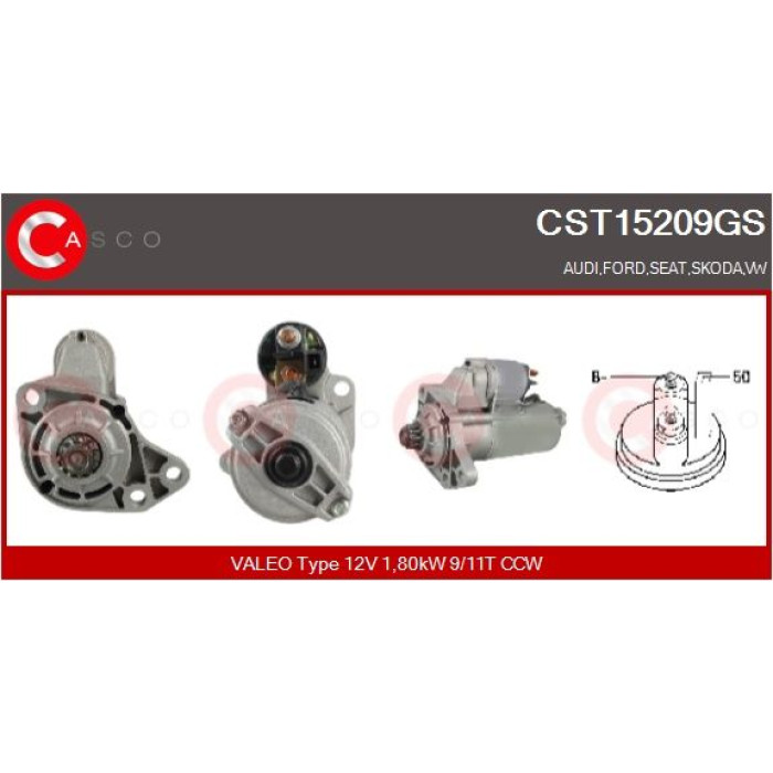 CASCO Anlasser CST15209GS CASCO Anlasser CST15209GS