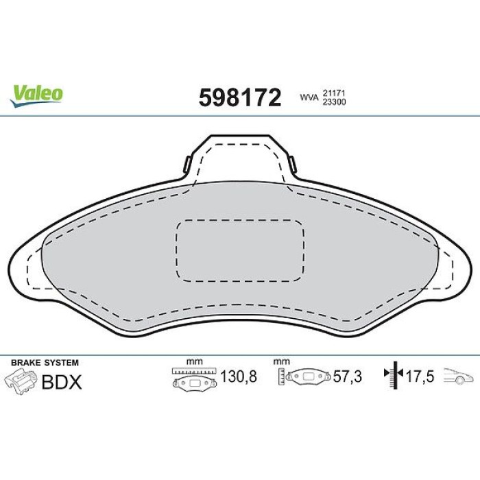 Valeo Bremsbelagsatz 598172