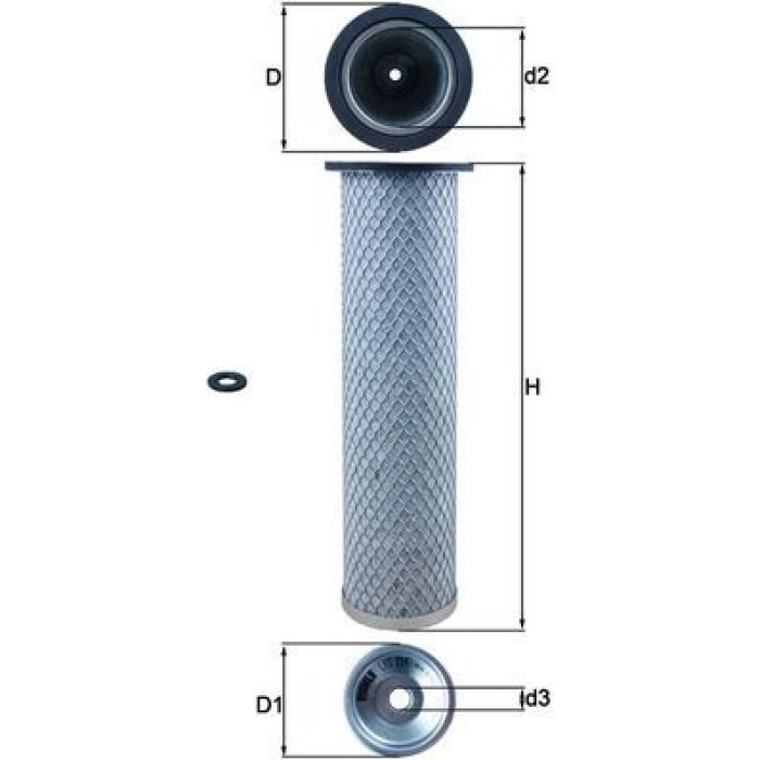 LXS 214 MAHLE Sekundärluftfilter 214, Filtereinsatz, Höhe 353 mm – u. a. für Renault Trucks Manager, G, International Harvester Maxxum – OE Nummer 0003564106 - l LXS 214 MAHLE Sekundärluftfilter 214, Filtereinsatz, Höhe 353 mm – u. a. für Renault Trucks Manager, G, International Harvester Maxxum – OE Nummer 0003564106 - l